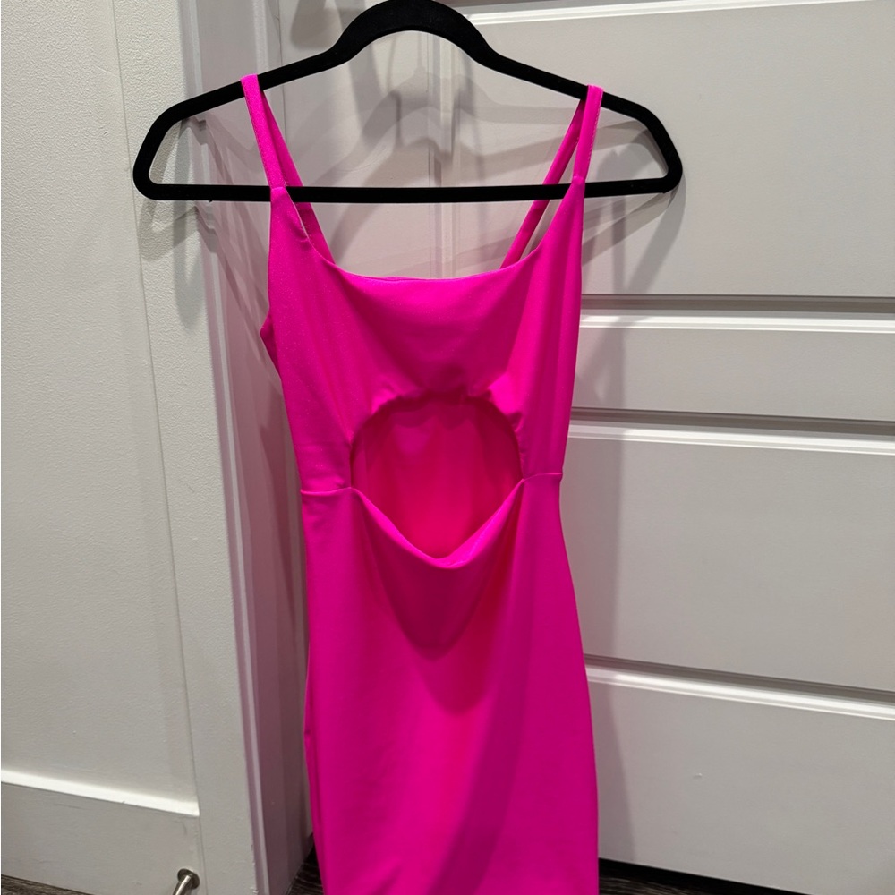 Vibrant Pink Cutout Dress
